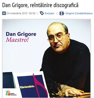 Dan Grigore, reîntâlnire discografică