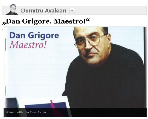 Dan Grigore. Maestro!
