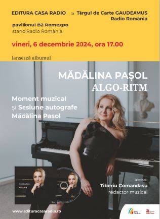 Algo-Ritm la Editura Casa Radio: Noul album al pianistei Mădălina Pașol va fi lansat la Gaudeamus 2024