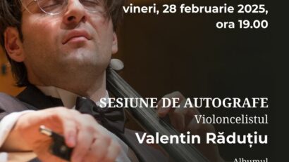 Doi invitați de top la Sala Radio: dirijoarea Jessica Cottis și violoncelistul Valentin RăduțiuLa finalul concertului, Valentin Răduțiu va oferi autografe