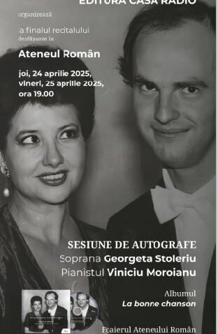 Soprana Georgeta Stoleriu, pianistul Viniciu Moroianu Autografe la Ateneul Român